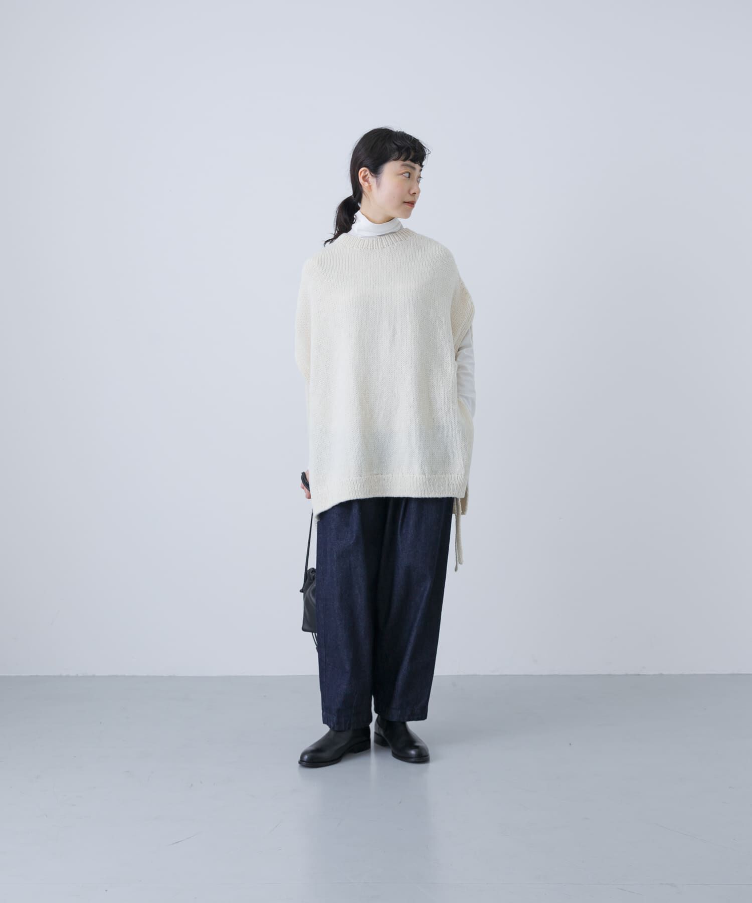 かぐれ「ペルーワイドニットベスト」|ニット・セーター|