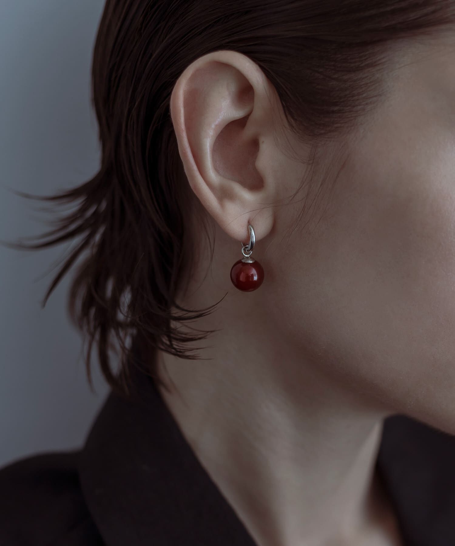 SMELLY「SMELLY so&rsquo;　carnelian sphere pierce」|ピアス|