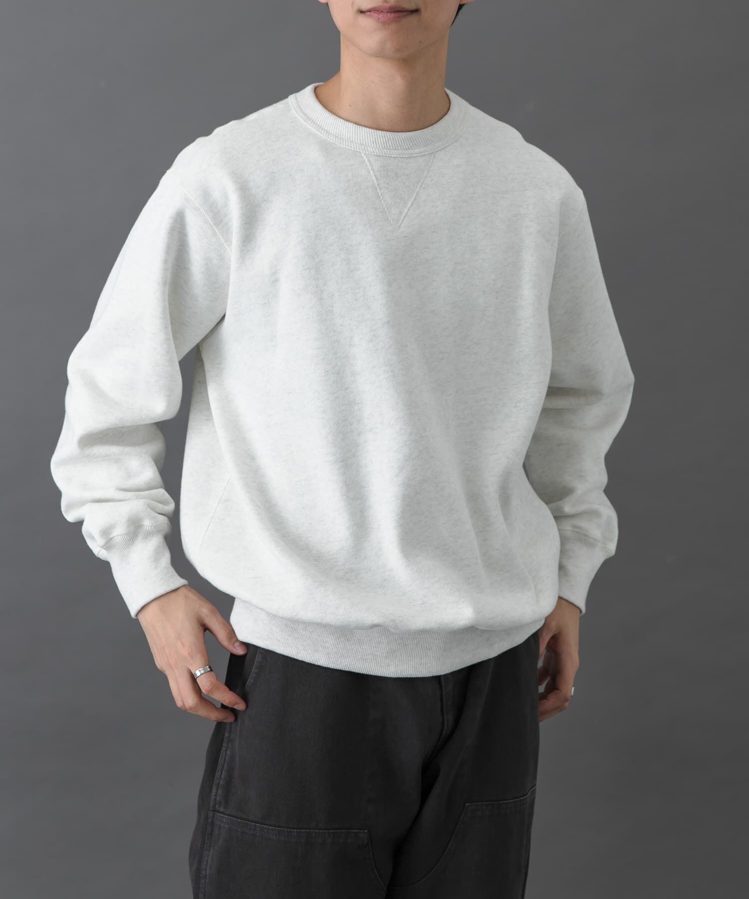 URBAN RESEARCH DOORS「FORK&SPOON　リサイクルコットン裏毛クルーネックスウェット」|スウェット・ジャージ|オートミール