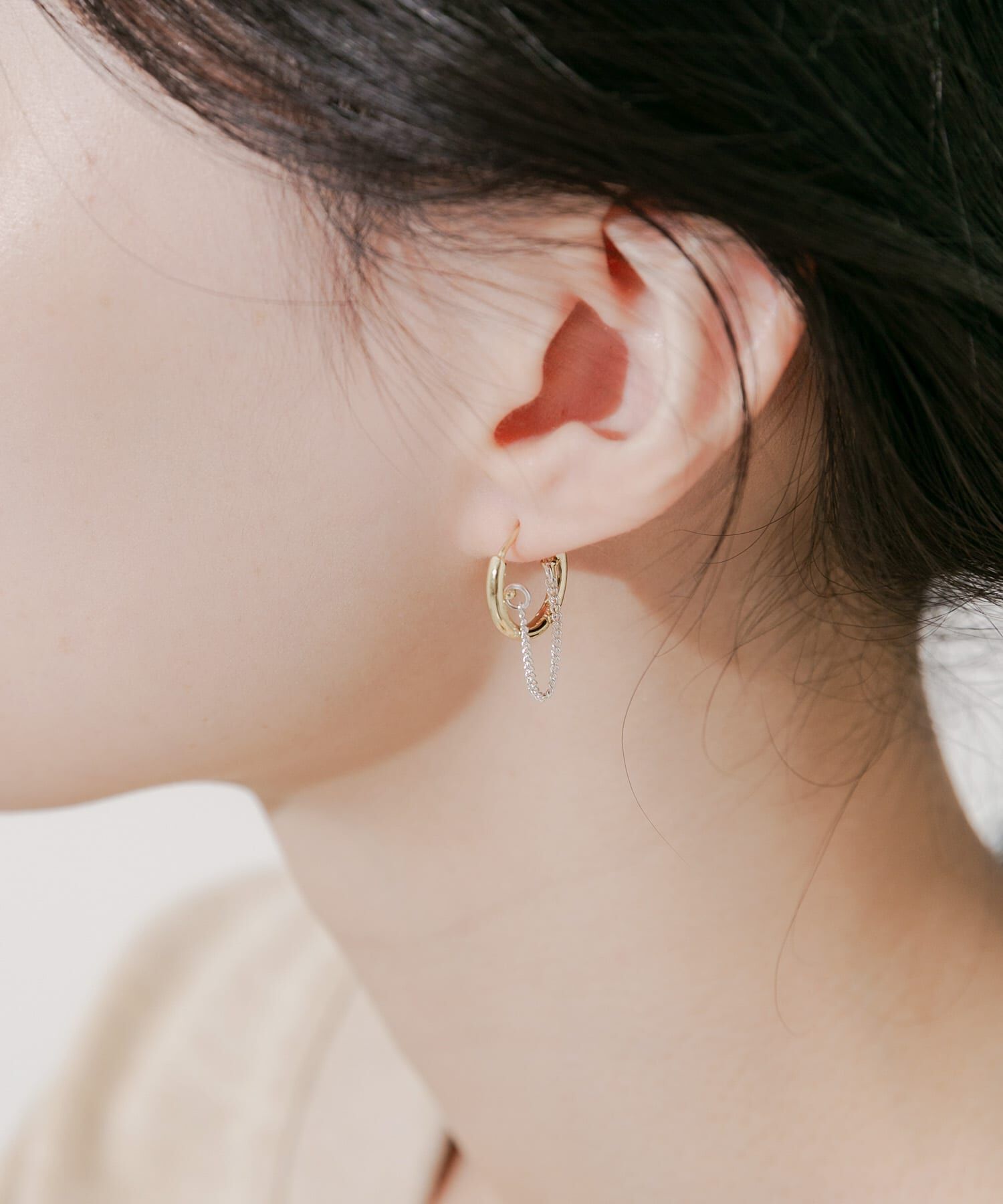 SMELLY「チェーンコンビフープピアス」|ピアス|