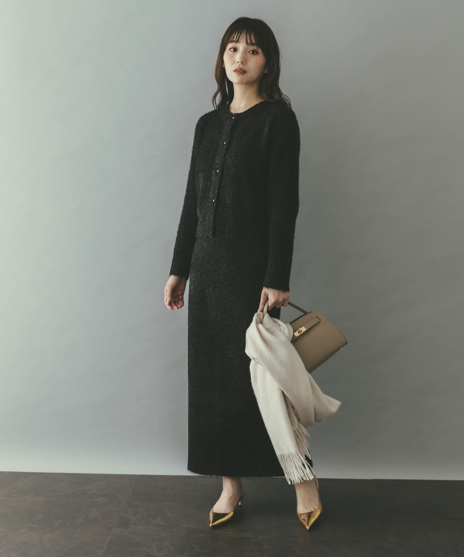 URBAN RESEARCH ROSSO「ラメシャギーニットスカート」|スカート|