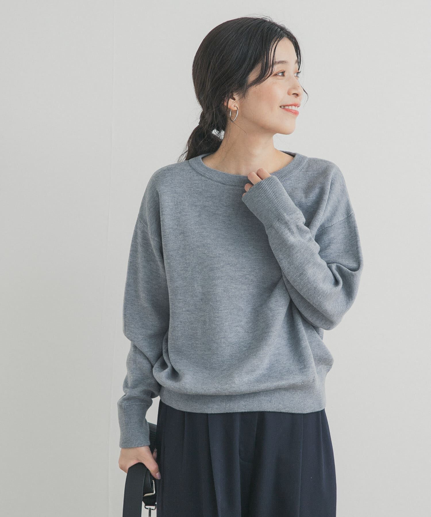 URBAN RESEARCH DOORS「Wフェイスボートネックニット」|ニット・セーター|