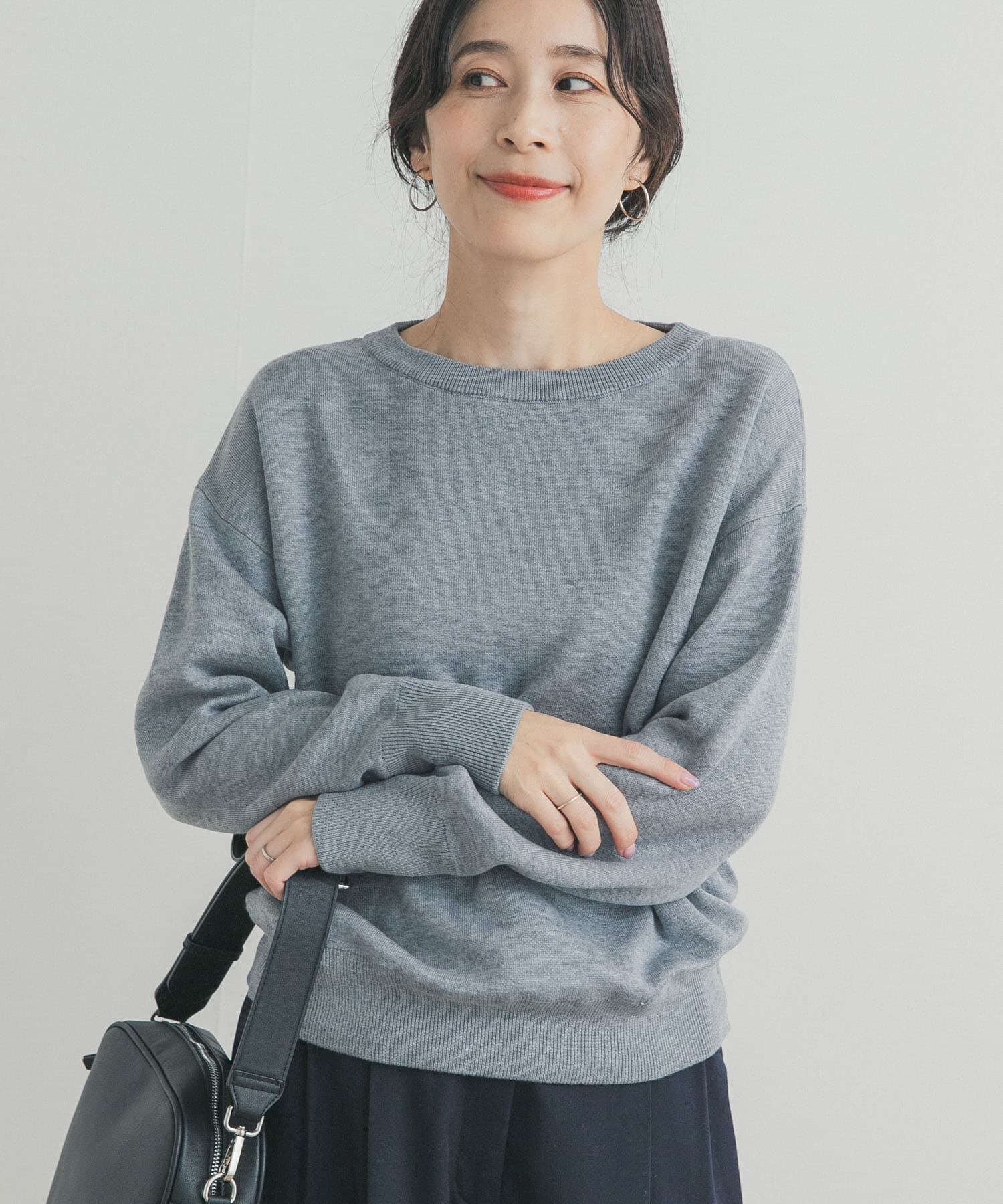 URBAN RESEARCH DOORS「Wフェイスボートネックニット」|ニット・セーター|