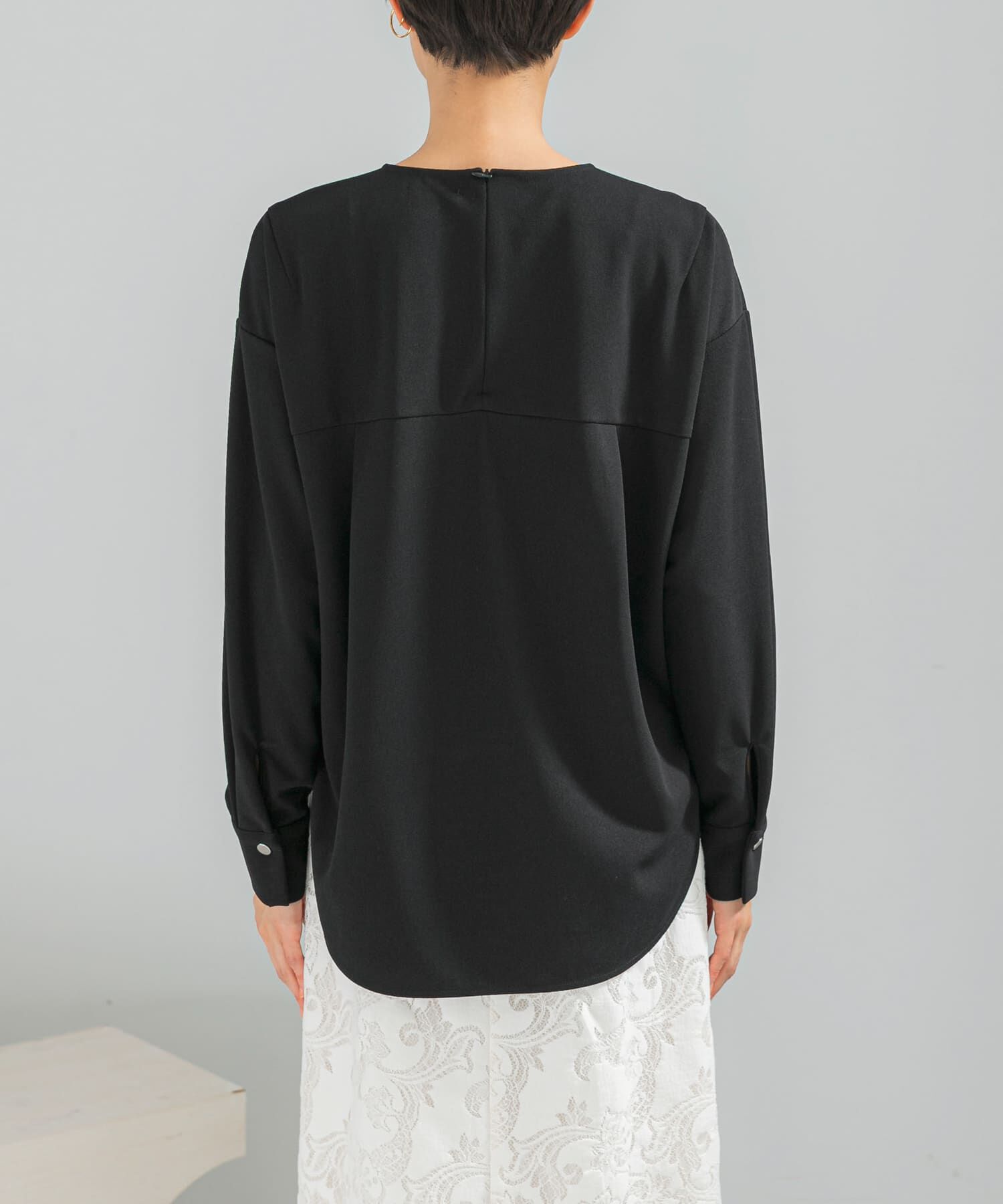 URBAN RESEARCH ROSSO「ストレッチジョーゼットプルオーバー」|シャツ・ブラウス|