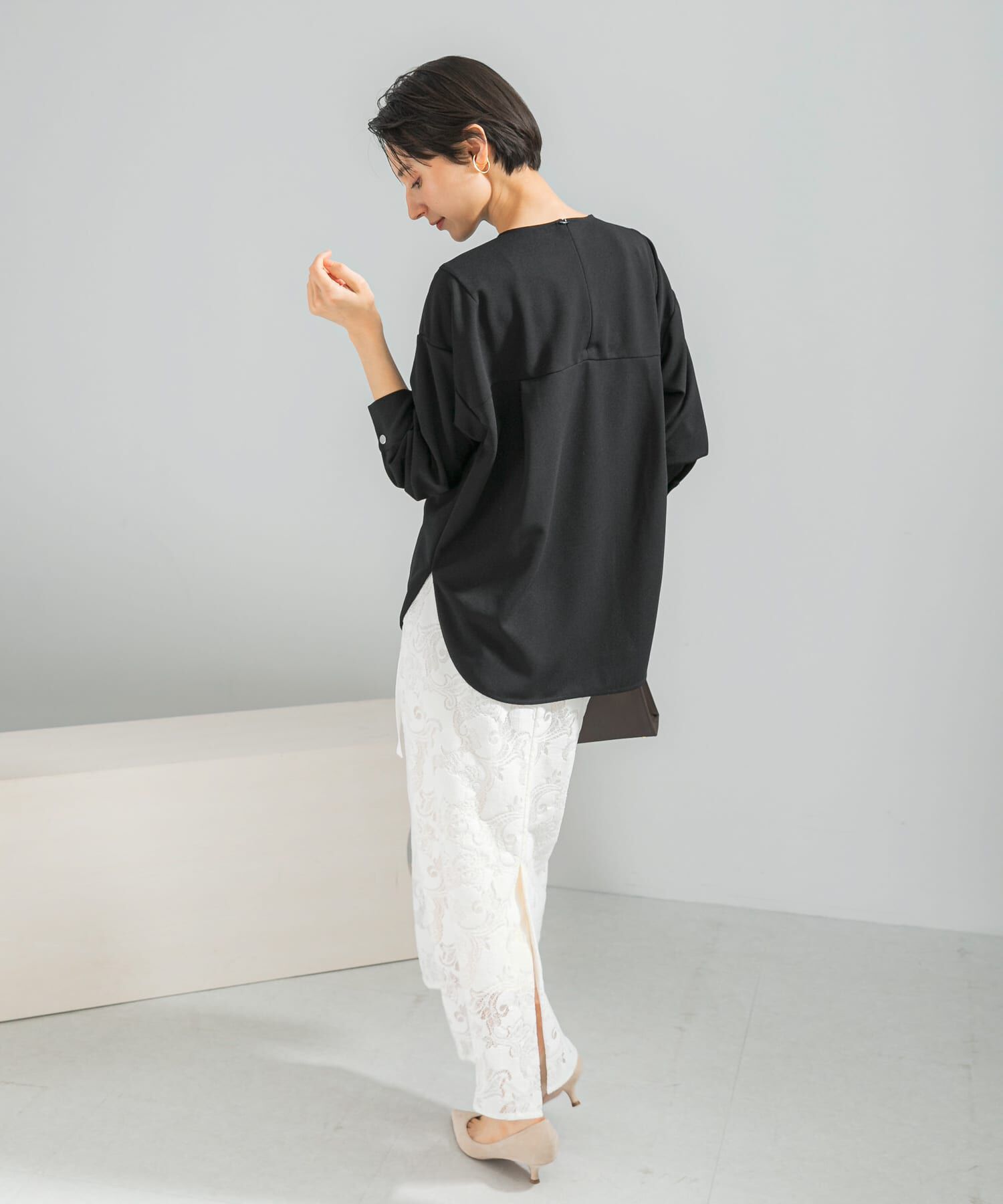 URBAN RESEARCH ROSSO「ストレッチジョーゼットプルオーバー」|シャツ・ブラウス|