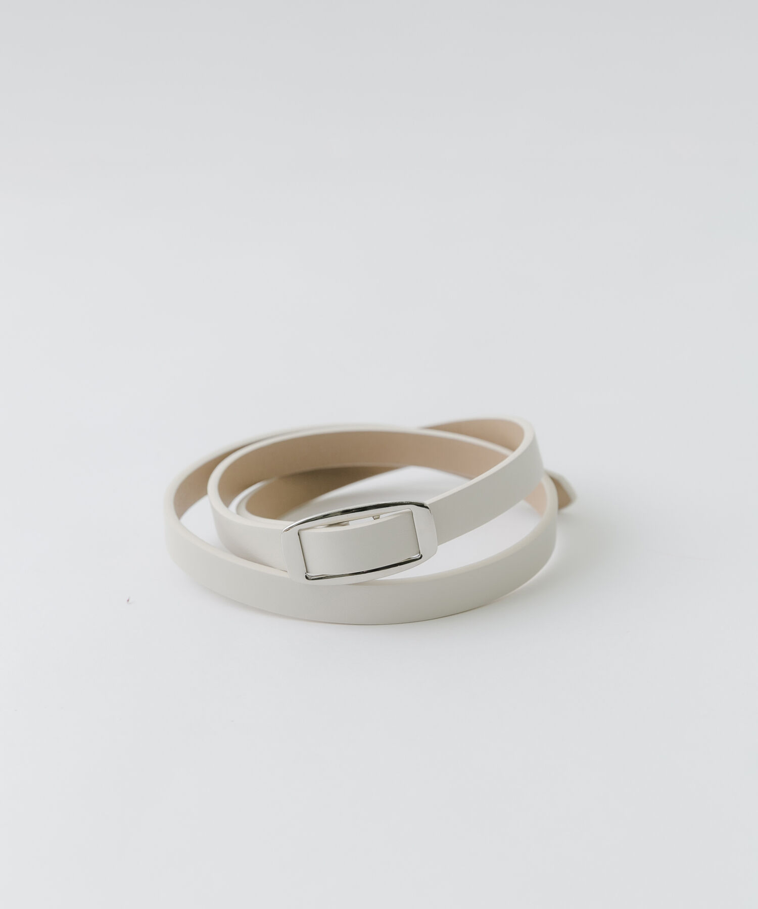 SMELLY「スクエアバックルナローベルト」|ベルト|アイボリー