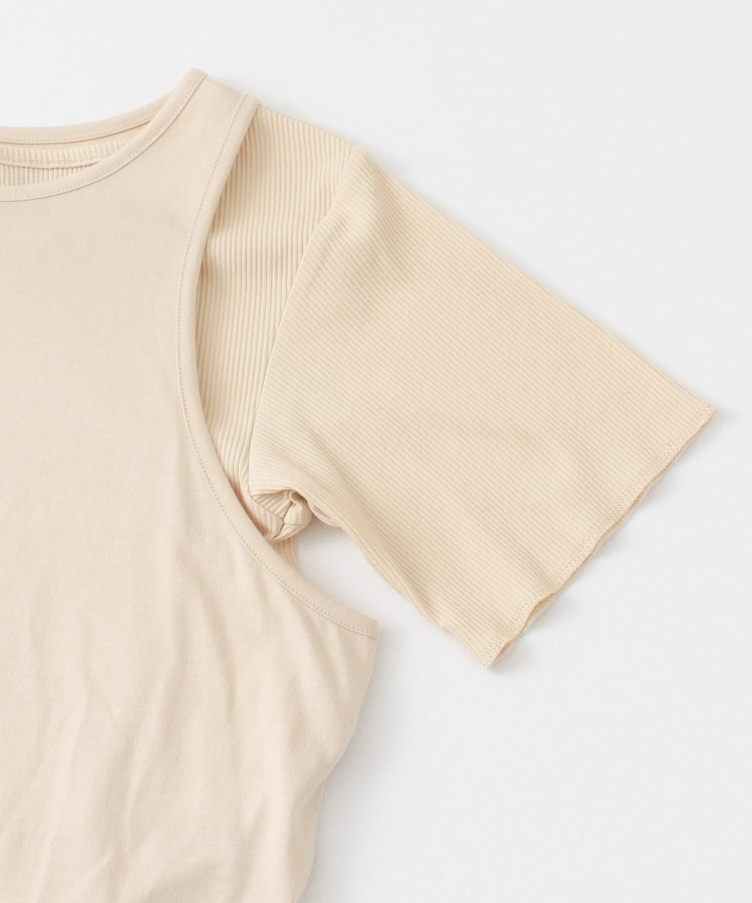  「アシメレイヤードTシャツ」|Tシャツ・カットソー|