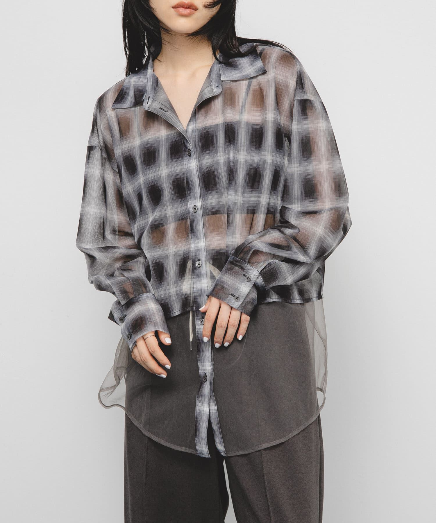  「チュールレイヤードシャツ」|シャツ・ブラウス|