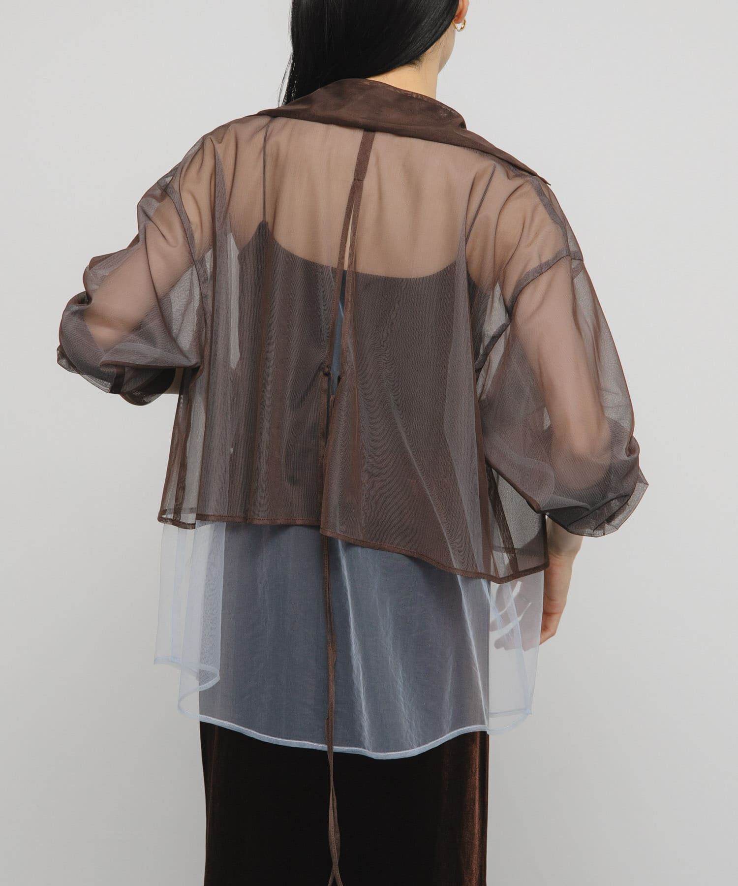  「チュールレイヤードシャツ」|シャツ・ブラウス|