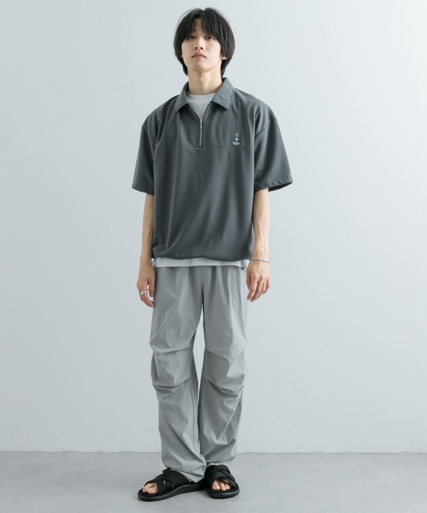 SENSE OF PLACE by URBAN RESEARCH「『別注』TeddyBear&times;SENSE OF PLACE　テディベアハーフZIPスウェット」|スウェット・ジャージ|