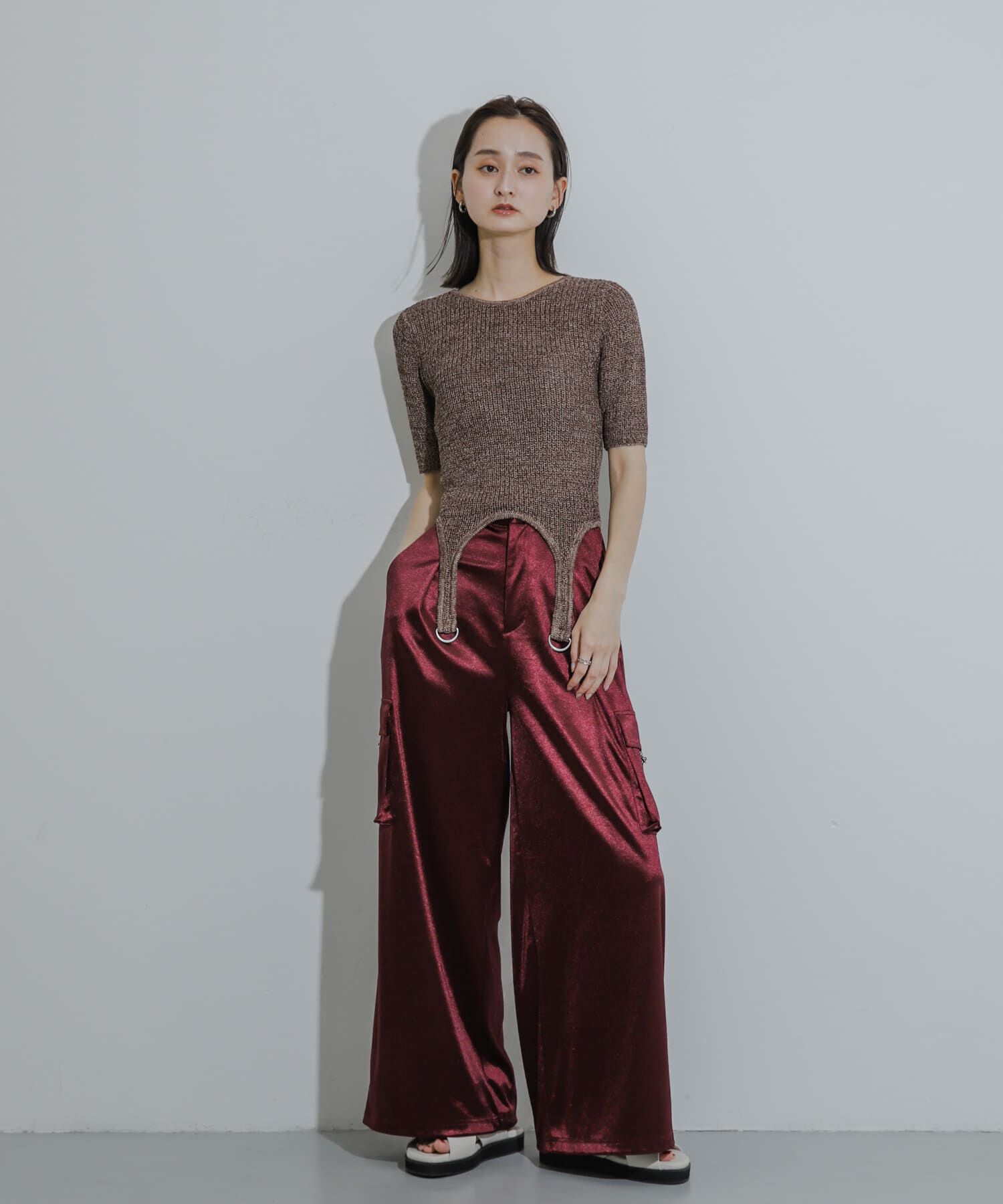 SENSE OF PLACE by URBAN RESEARCH「ガーターデザインセーター(5分袖)」|ニット・セーター|