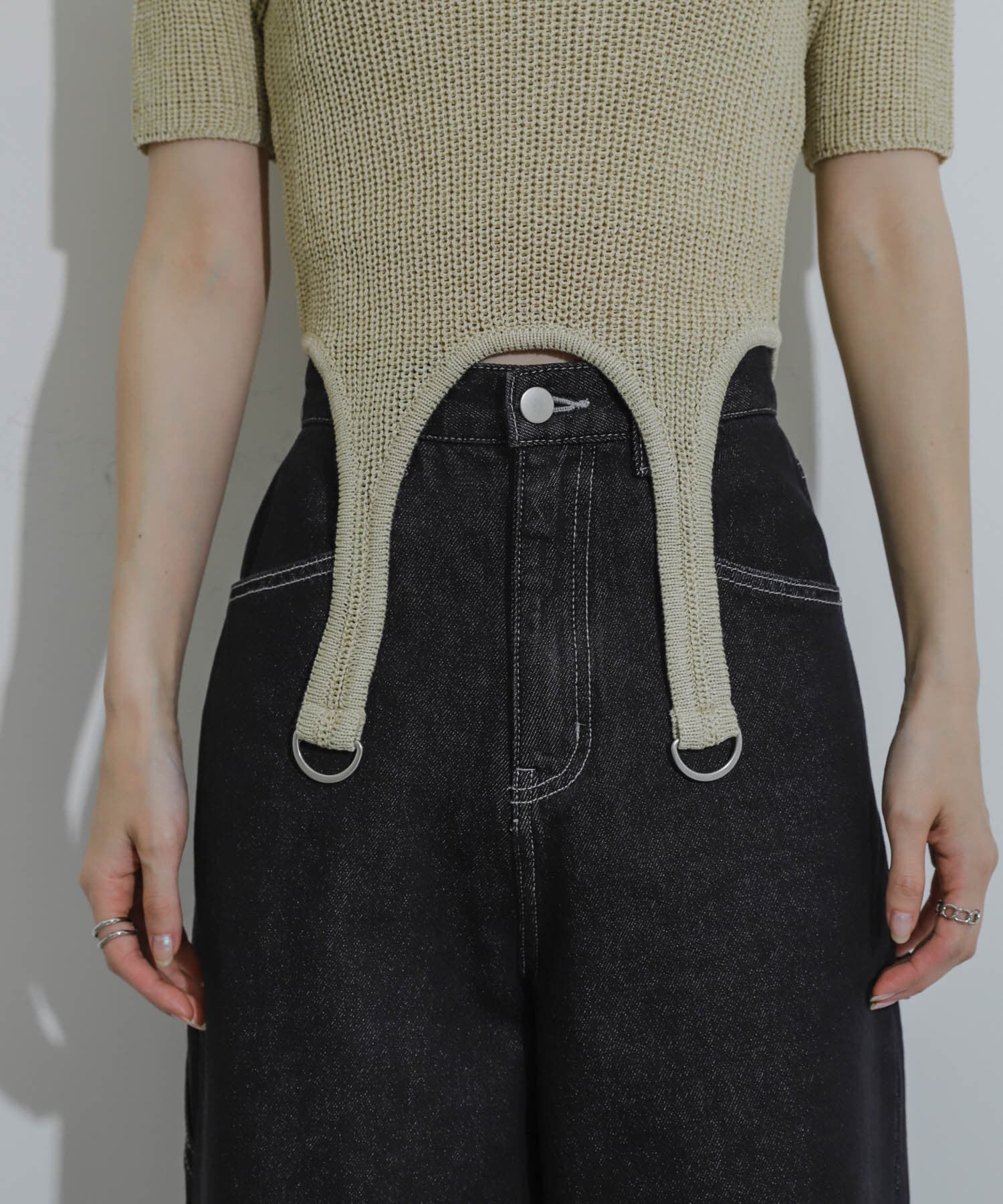 SENSE OF PLACE by URBAN RESEARCH「ガーターデザインセーター(5分袖)」|ニット・セーター|