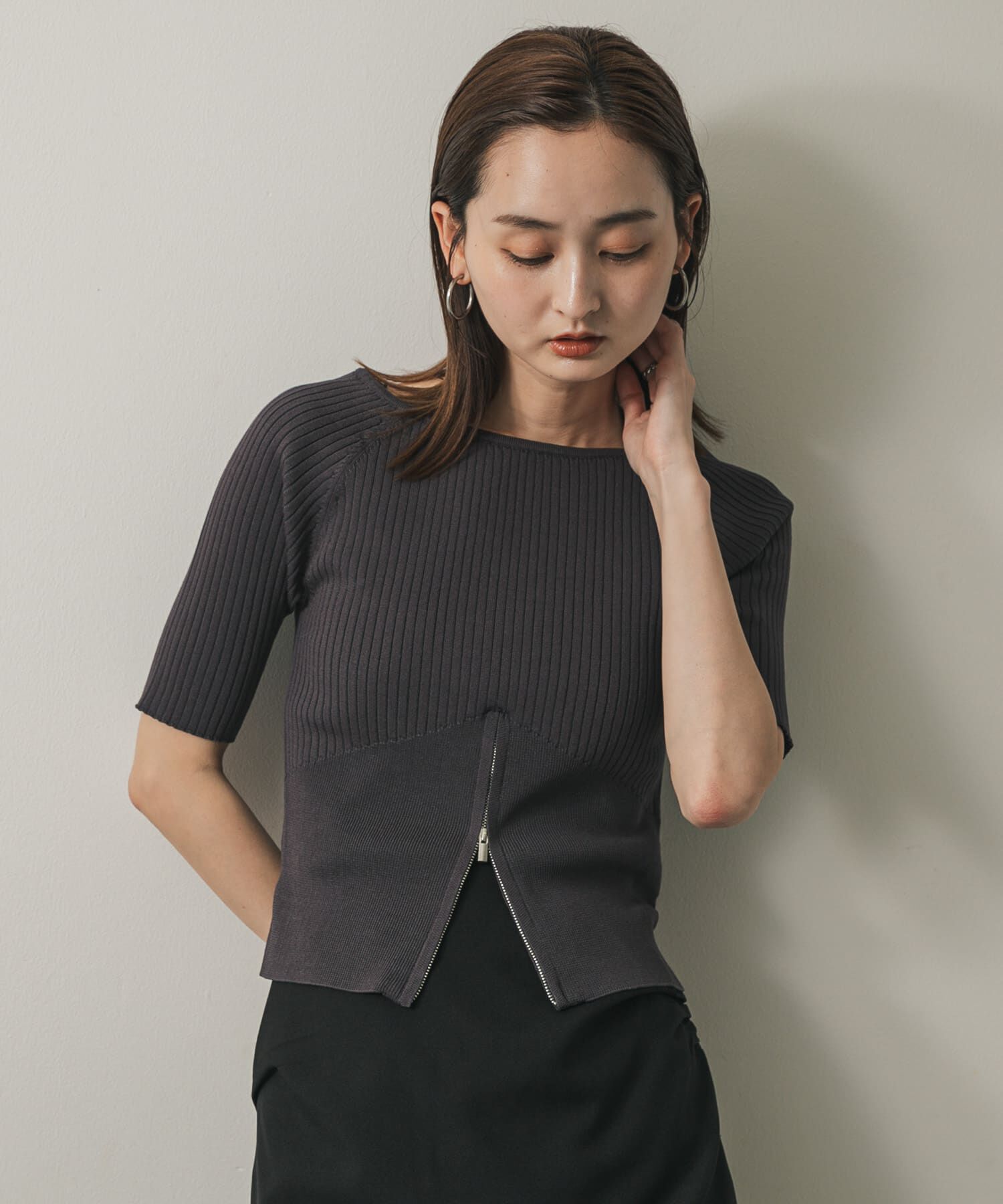 SENSE OF PLACE by URBAN RESEARCH「2WAYボートネックZIPセーター」|ニット・セーター|