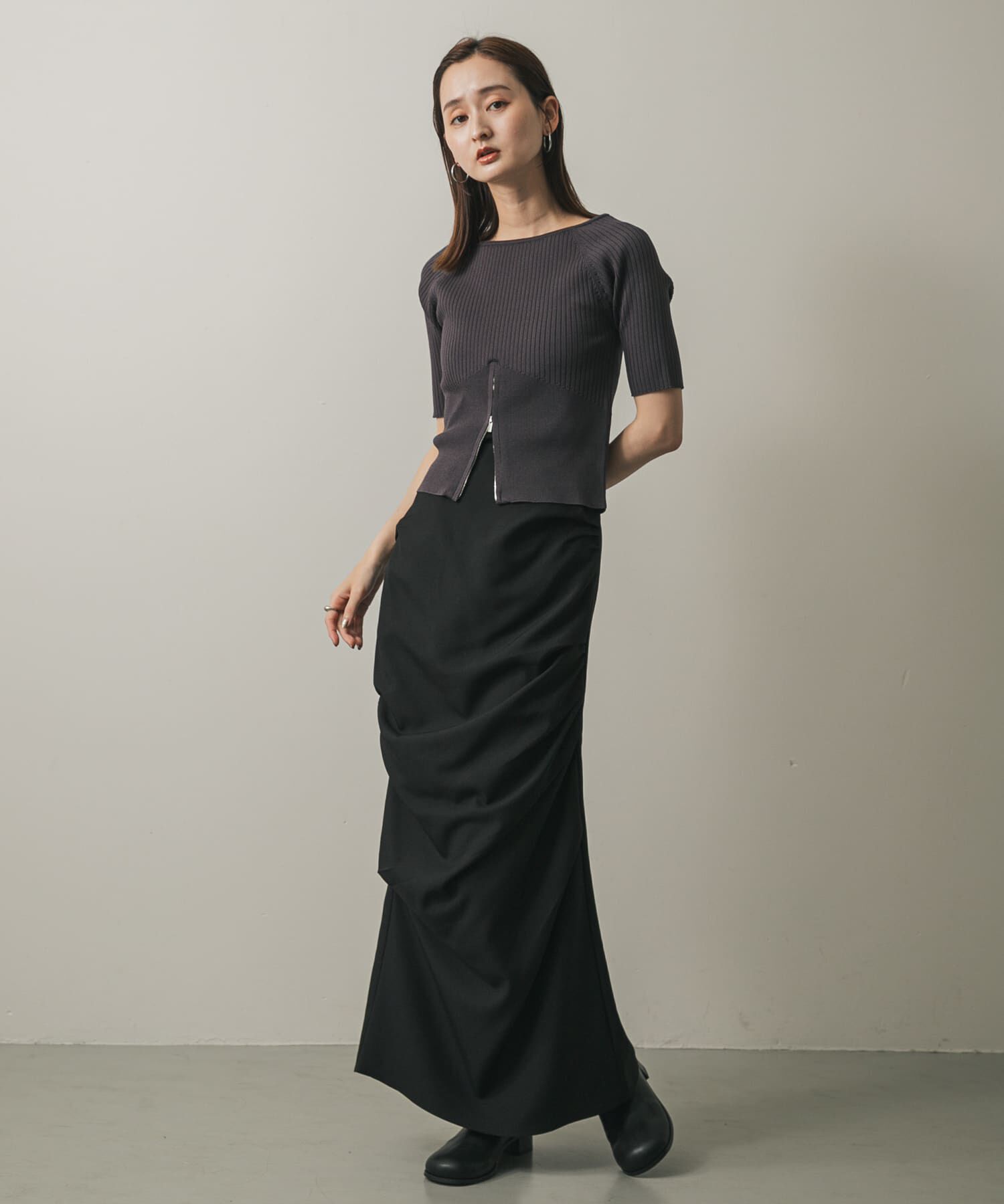 SENSE OF PLACE by URBAN RESEARCH「2WAYボートネックZIPセーター」|ニット・セーター|