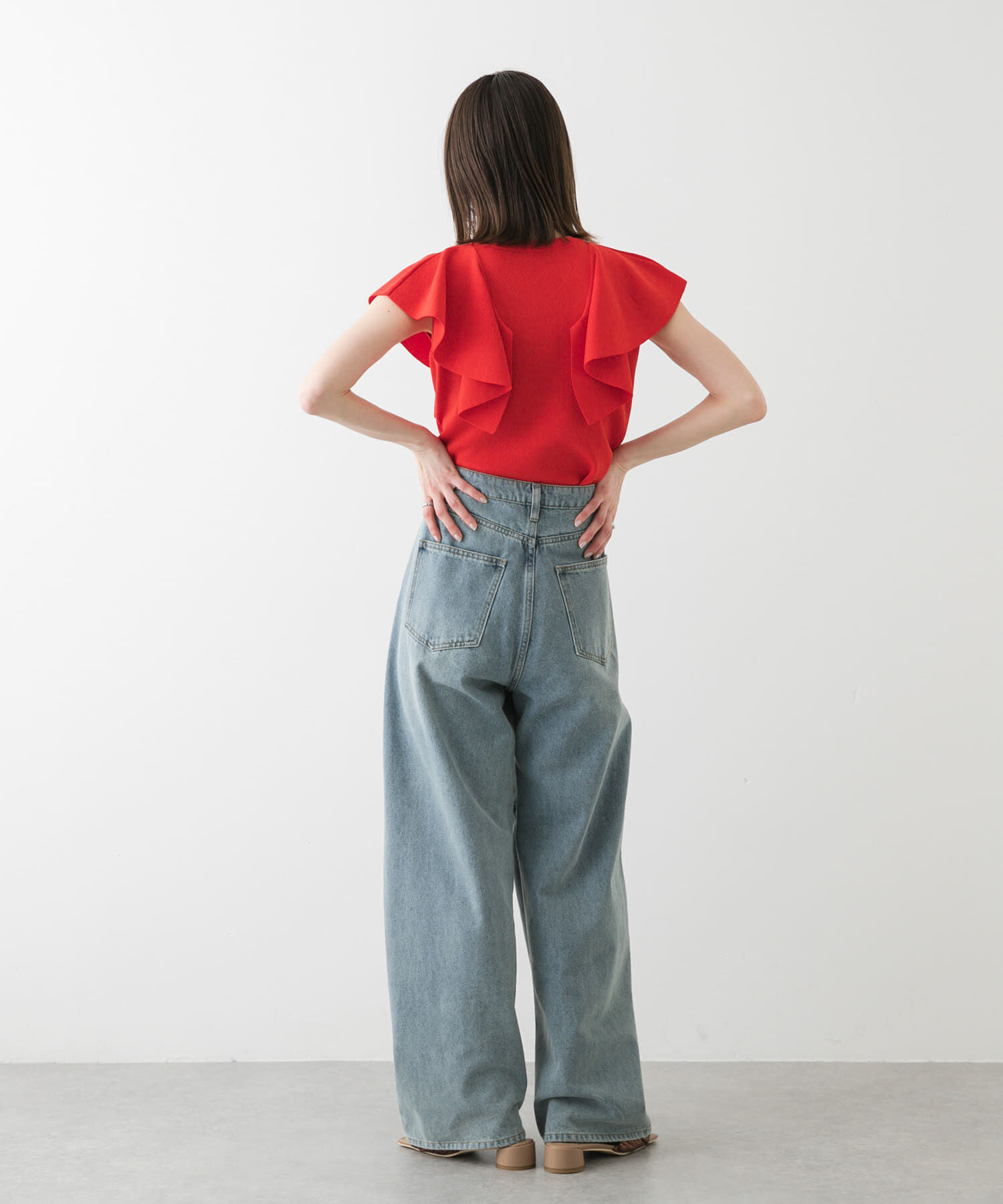 SENSE OF PLACE by URBAN RESEARCH「フリルショルダートップ」|ニット・セーター|