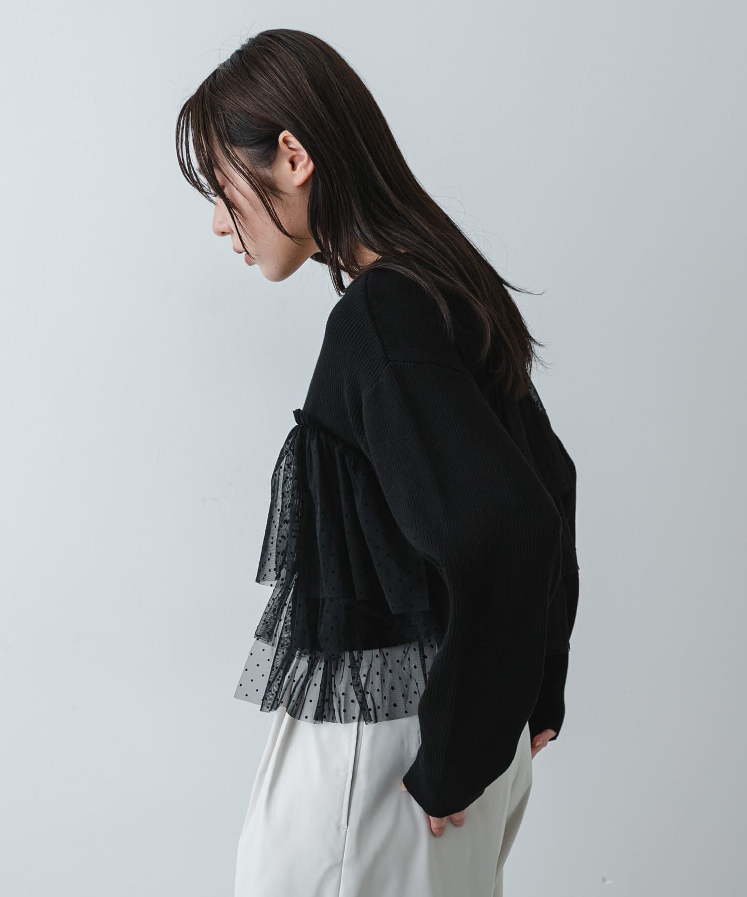 SENSE OF PLACE by URBAN RESEARCH「『洗濯可』ダブルジップフリルニットカーディガン」|ニット・セーター|