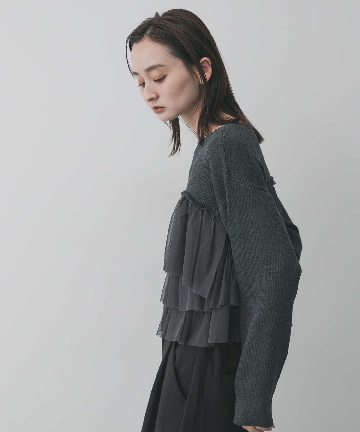 SENSE OF PLACE by URBAN RESEARCH「『洗濯可』ダブルジップフリルニットカーディガン」|ニット・セーター|