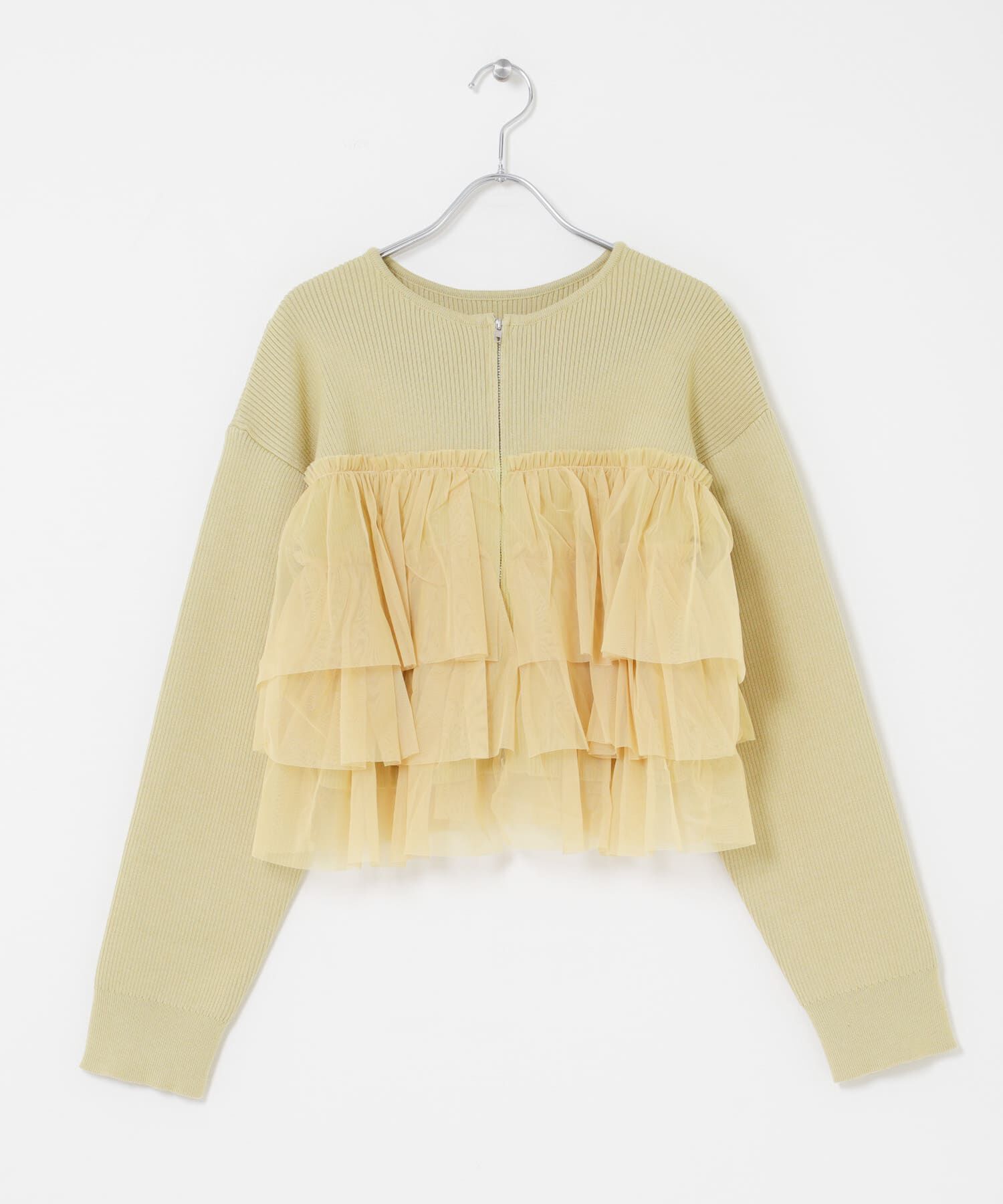 SENSE OF PLACE by URBAN RESEARCH「『洗濯可』ダブルジップフリルニットカーディガン」|ニット・セーター|