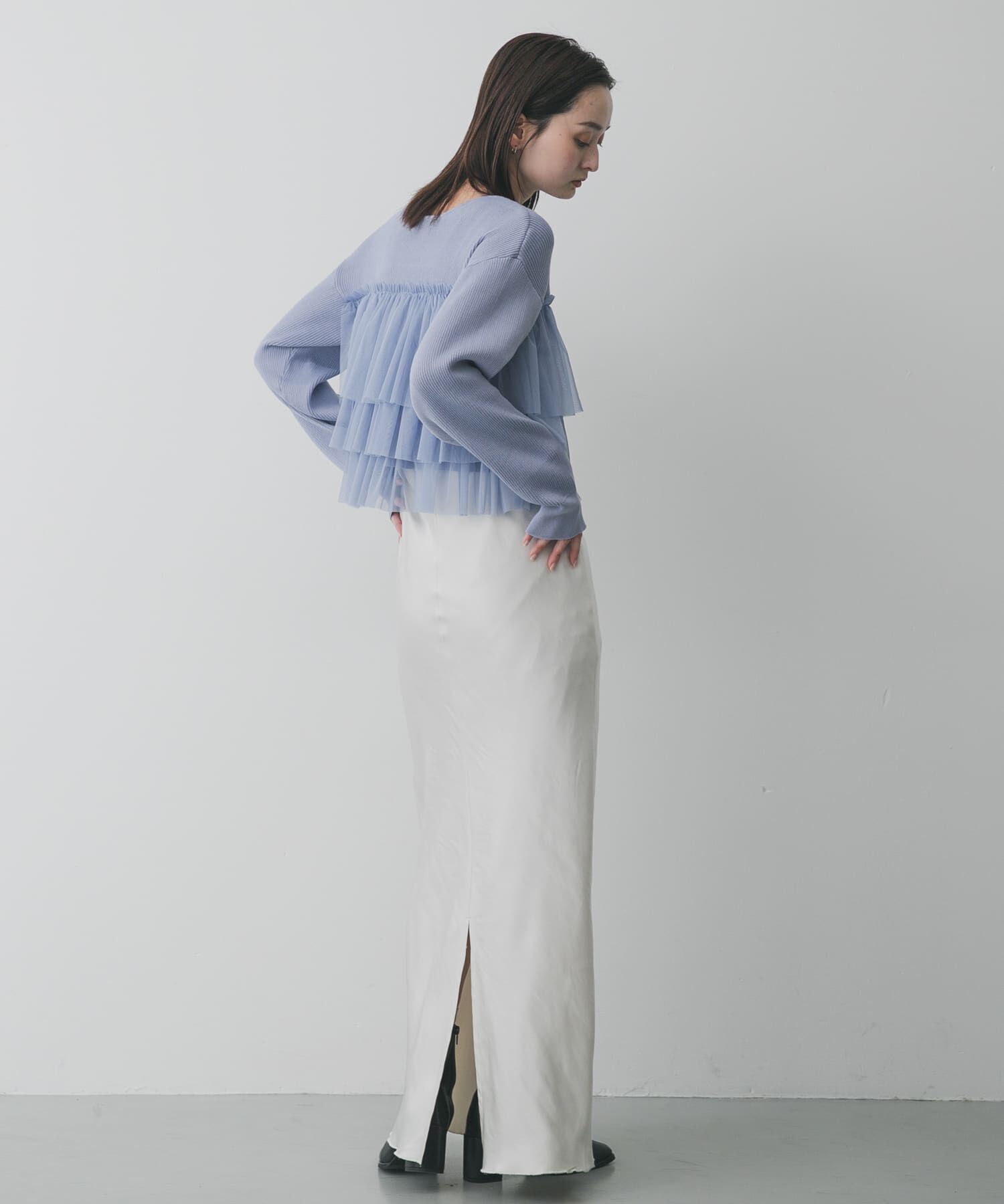 SENSE OF PLACE by URBAN RESEARCH「『洗濯可』ダブルジップフリルニットカーディガン」|ニット・セーター|