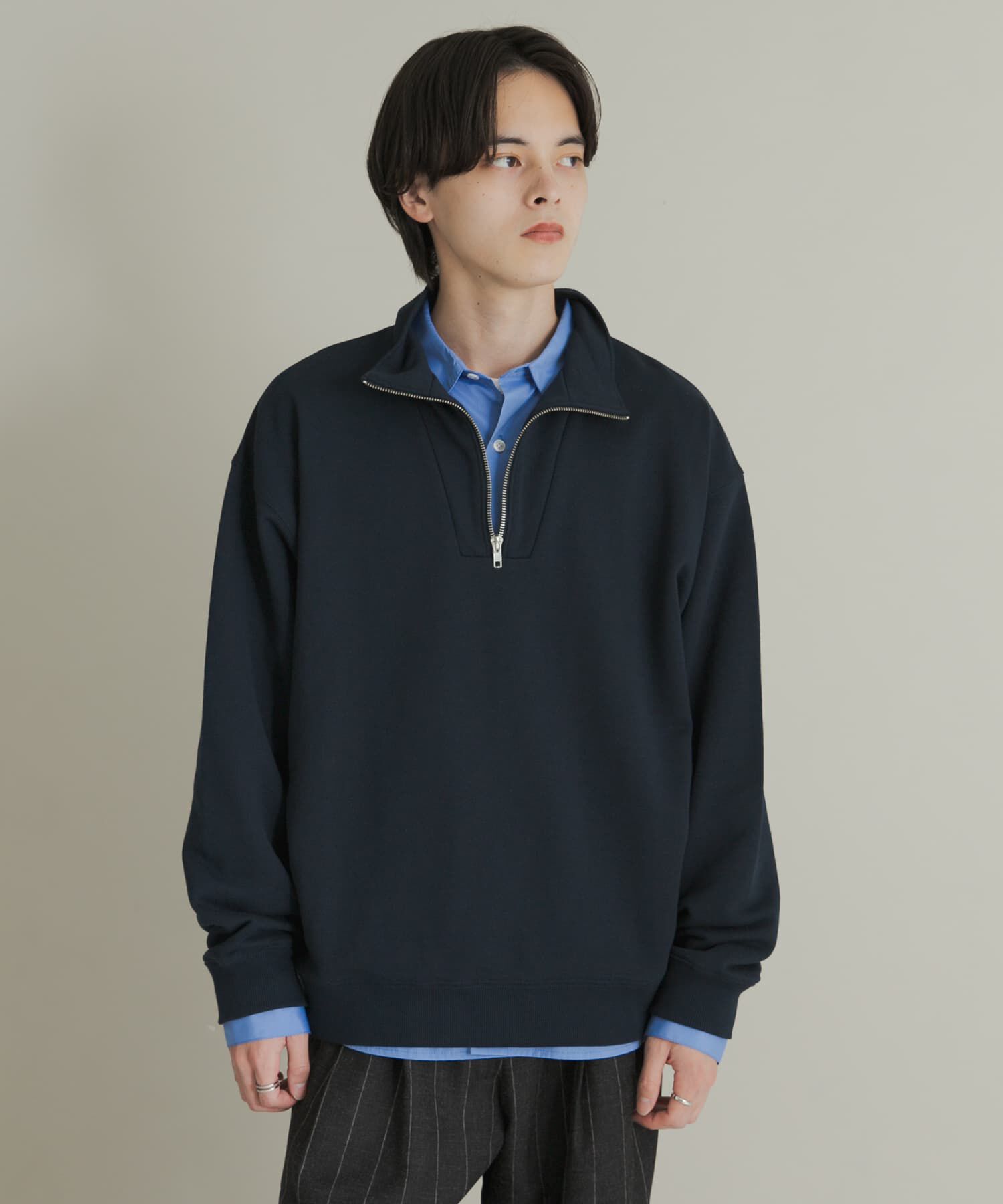 SENSE OF PLACE by URBAN RESEARCH「『一部WEB限定カラー』ハーフジップロングスリーブスウェット」|スウェット・ジャージ|