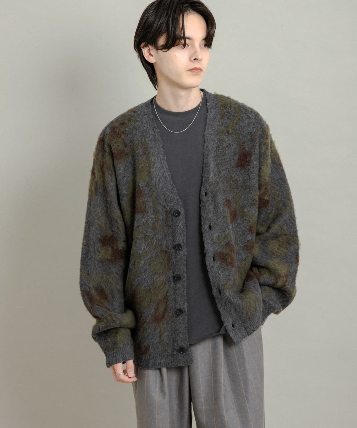 SENSE OF PLACE by URBAN RESEARCH「ツリーカモニットカーディガン」|ニット・セーター|