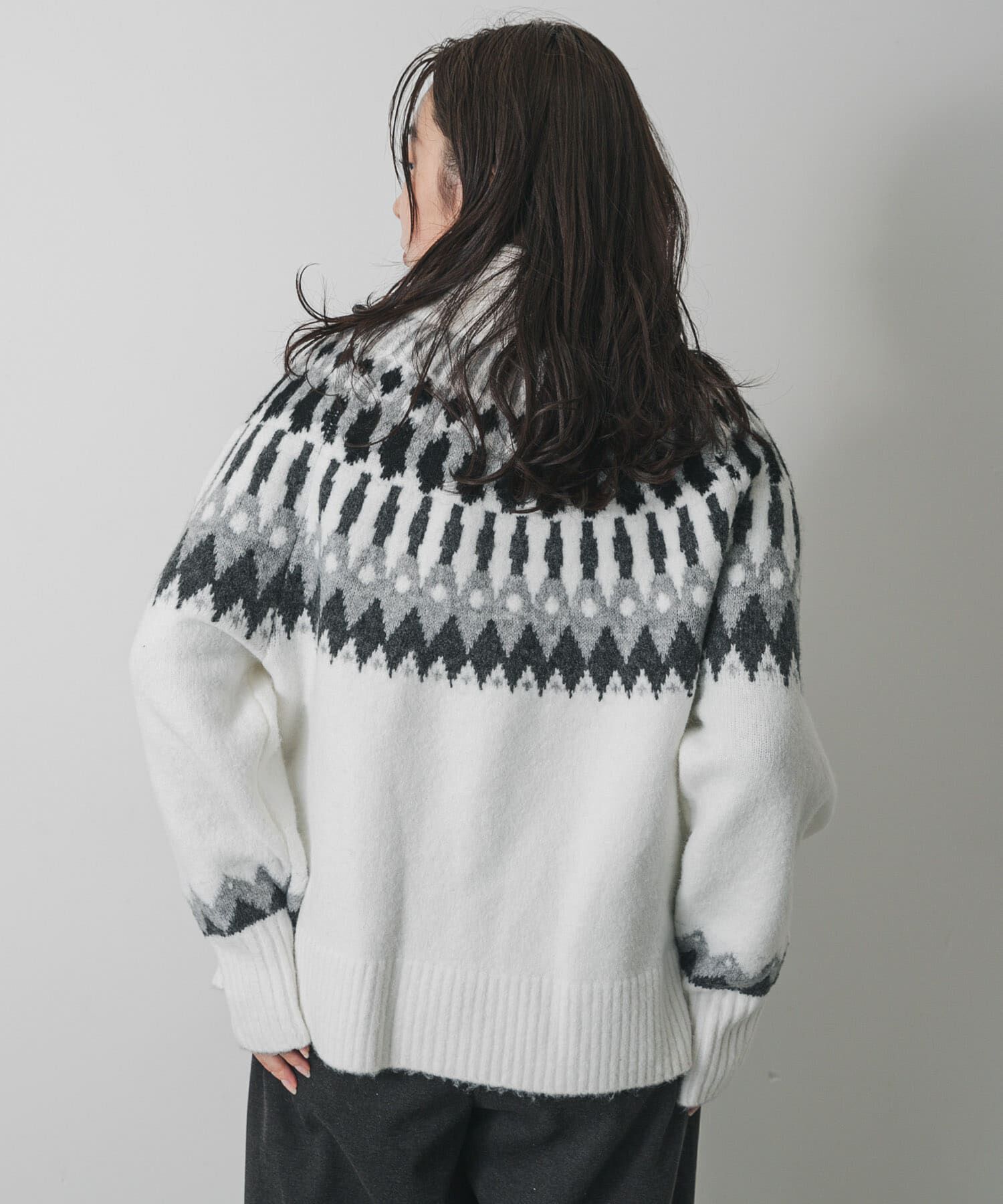 SENSE OF PLACE by URBAN RESEARCH「『洗濯可』ノルディックジップセーター」|ニット・セーター|