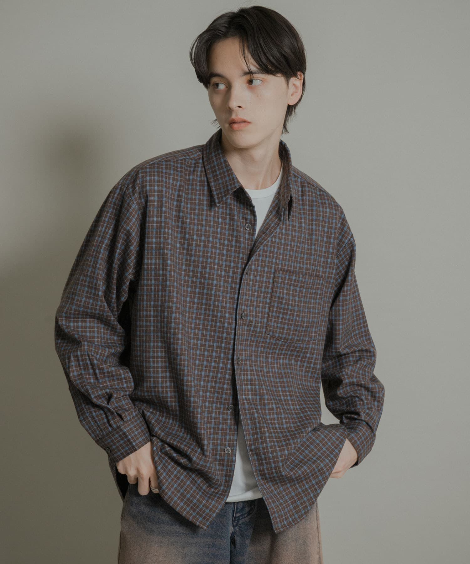 SENSE OF PLACE by URBAN RESEARCH「ニュアンスチェックロングスリーブネルシャツ」|シャツ・ブラウス|