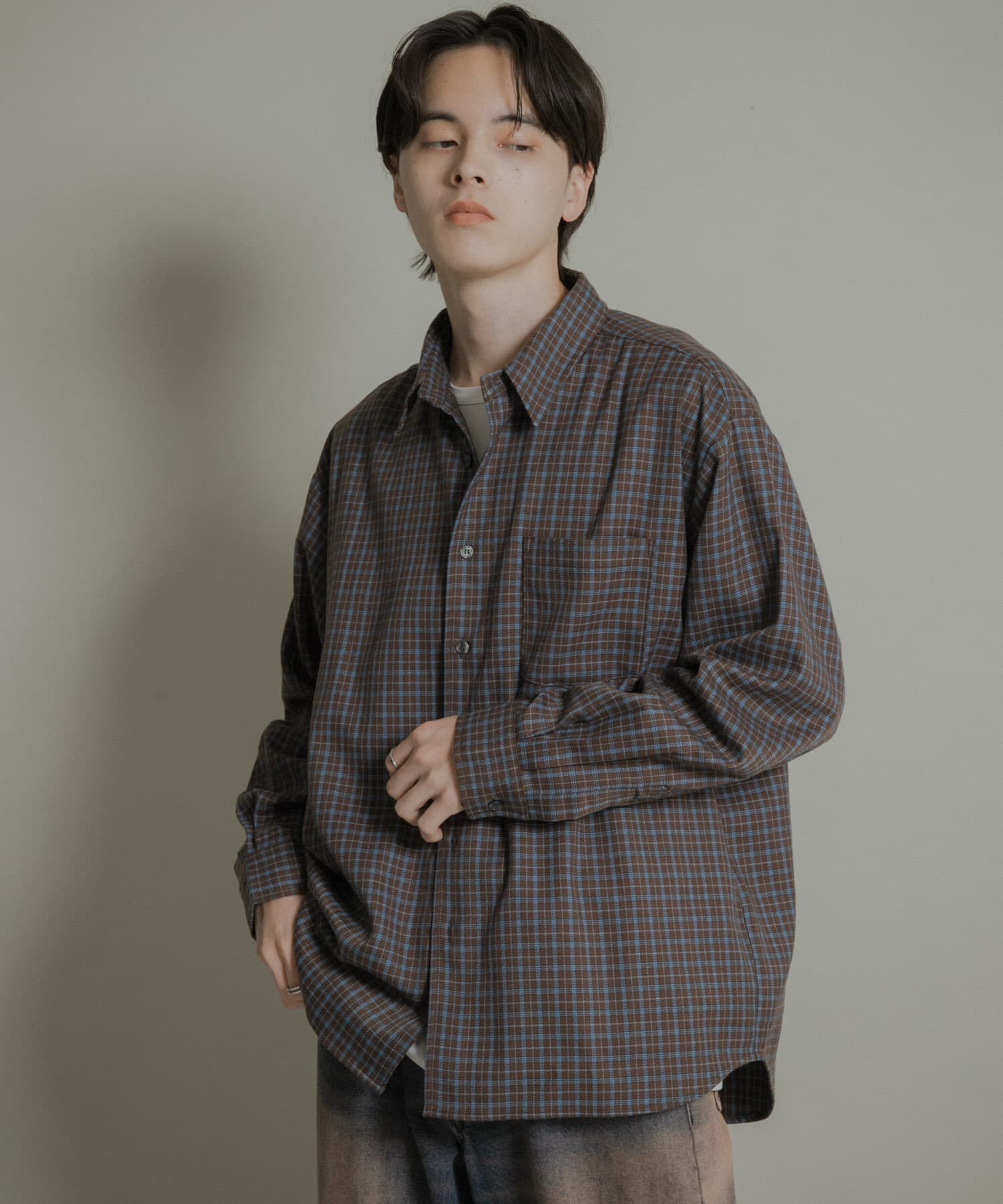 SENSE OF PLACE by URBAN RESEARCH「ニュアンスチェックロングスリーブネルシャツ」|シャツ・ブラウス|