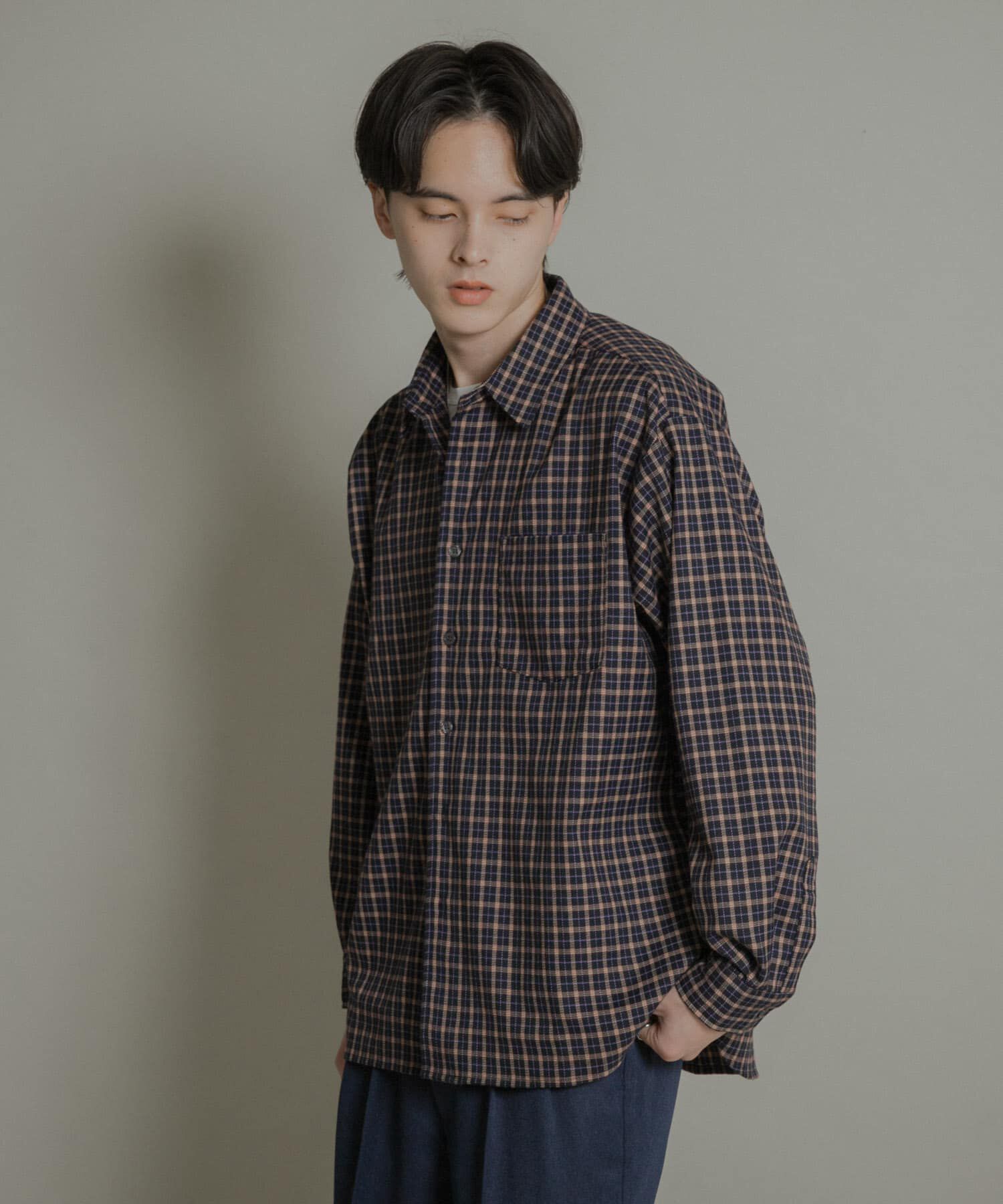 SENSE OF PLACE by URBAN RESEARCH「ニュアンスチェックロングスリーブネルシャツ」|シャツ・ブラウス|