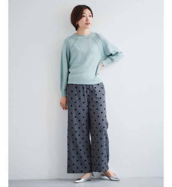 le.coeur blanc「《手洗い可能》ドットワイドパンツ」|その他|