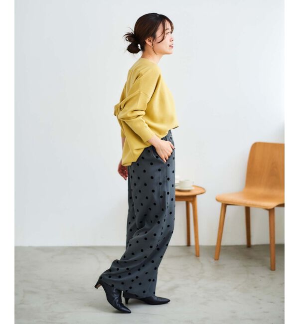 le.coeur blanc「《手洗い可能》ドットワイドパンツ」|その他|