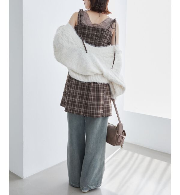 MAJESTICLEGON「ローズモチーフミニキャミワンピース」|ワンピース|