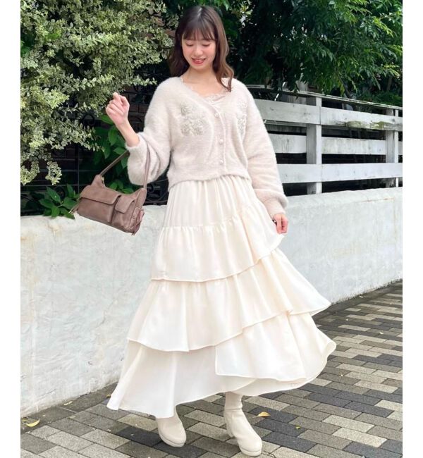 MAJESTICLEGON「エアリーイレヘムティアードスカート」|スカート|