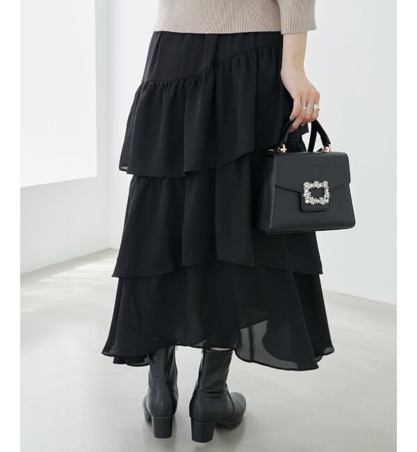 MAJESTICLEGON「エアリーイレヘムティアードスカート」|スカート|
