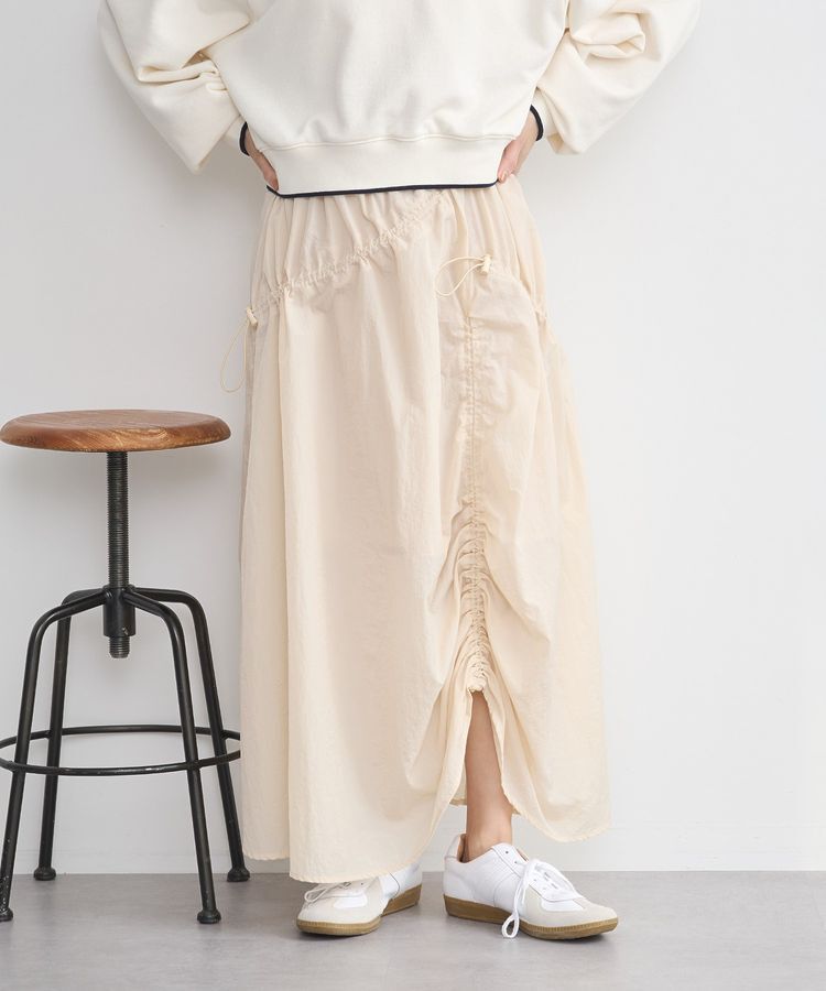 earth music&ecology「ドロストギャザースカート」|スカート|