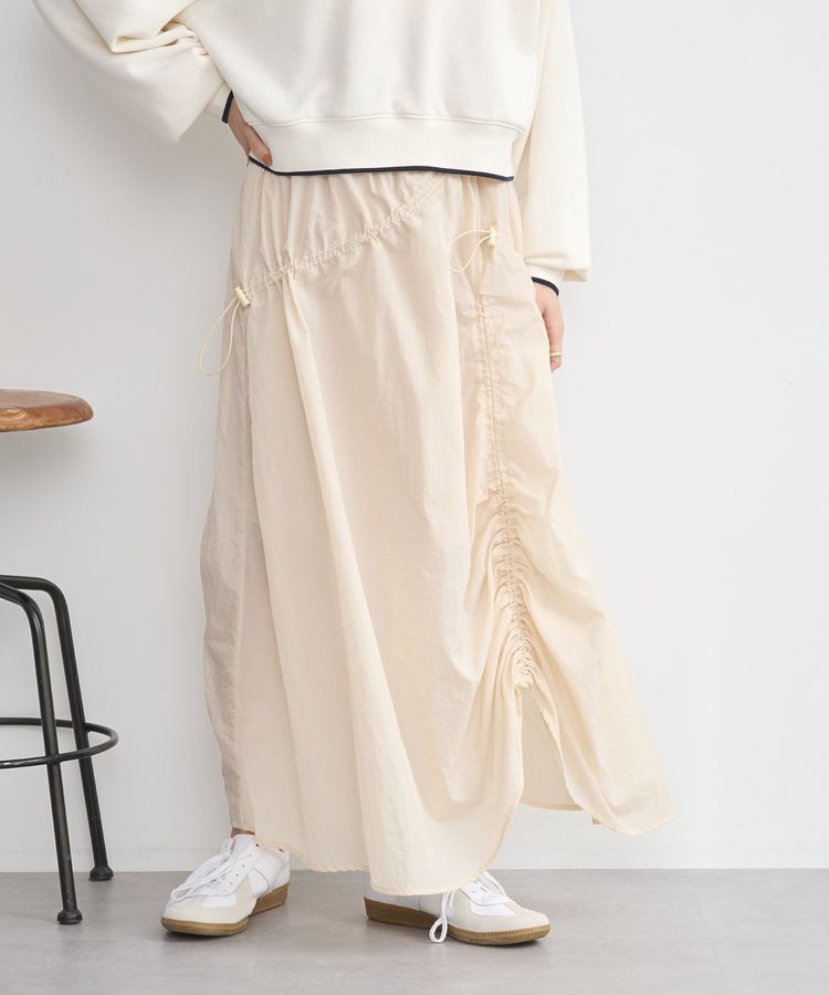 earth music&ecology「ドロストギャザースカート」|スカート|
