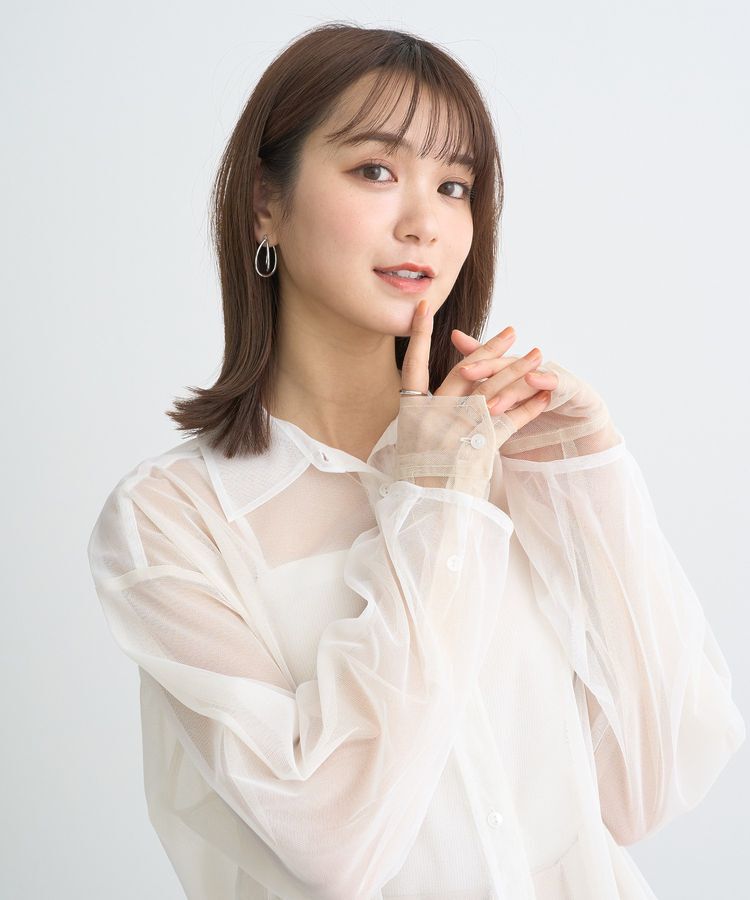 earth music&ecology「チュールレイヤードシャツ」|シャツ・ブラウス|