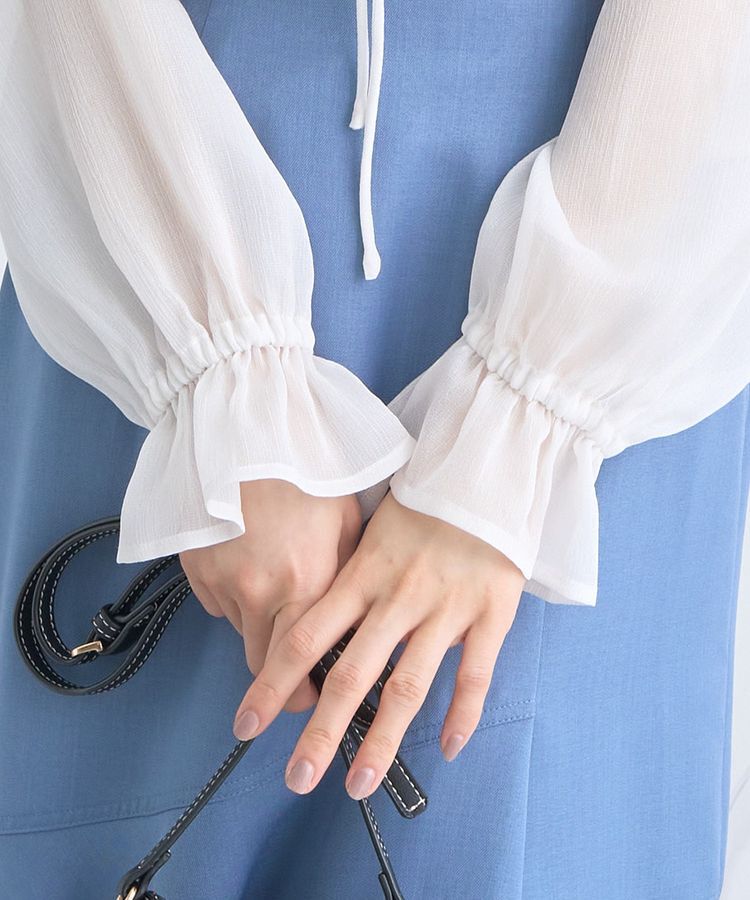 earth music&ecology「シアーラッフルショートボレロ」|シャツ・ブラウス|