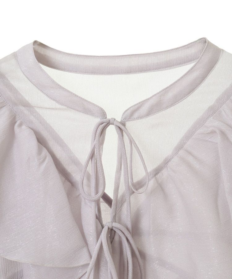 earth music&ecology「シアーラッフルショートボレロ」|シャツ・ブラウス|