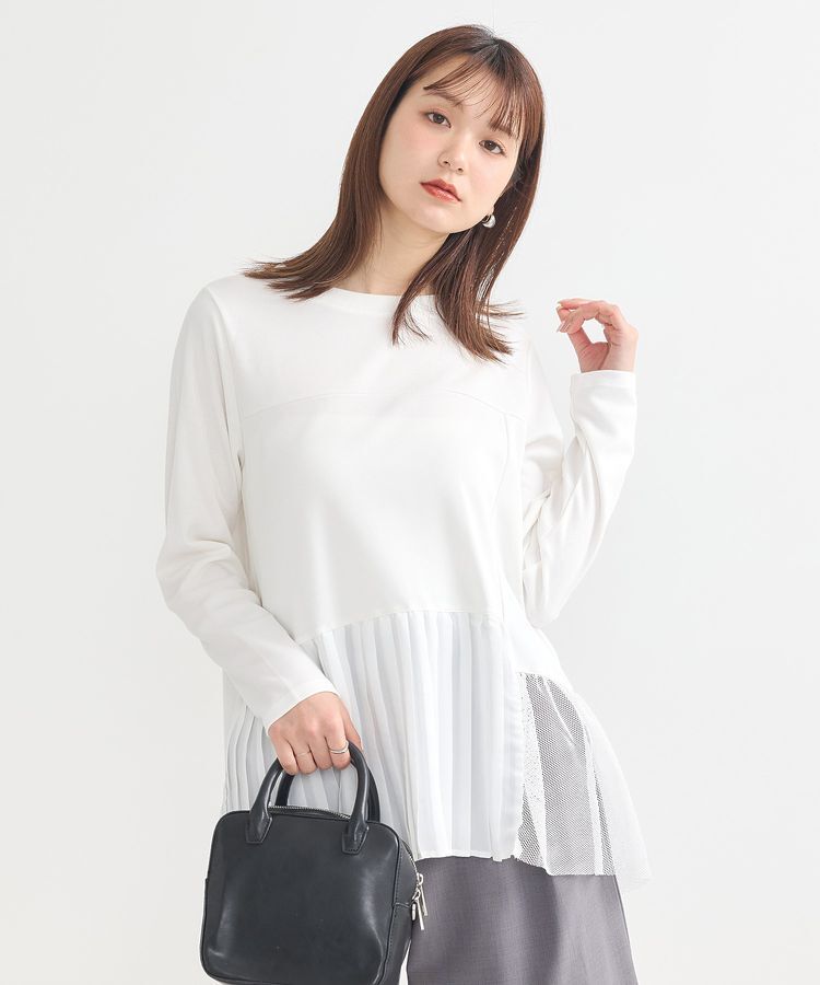 earth music&ecology「プリーツドッキングプルオーバー」|チュニック|