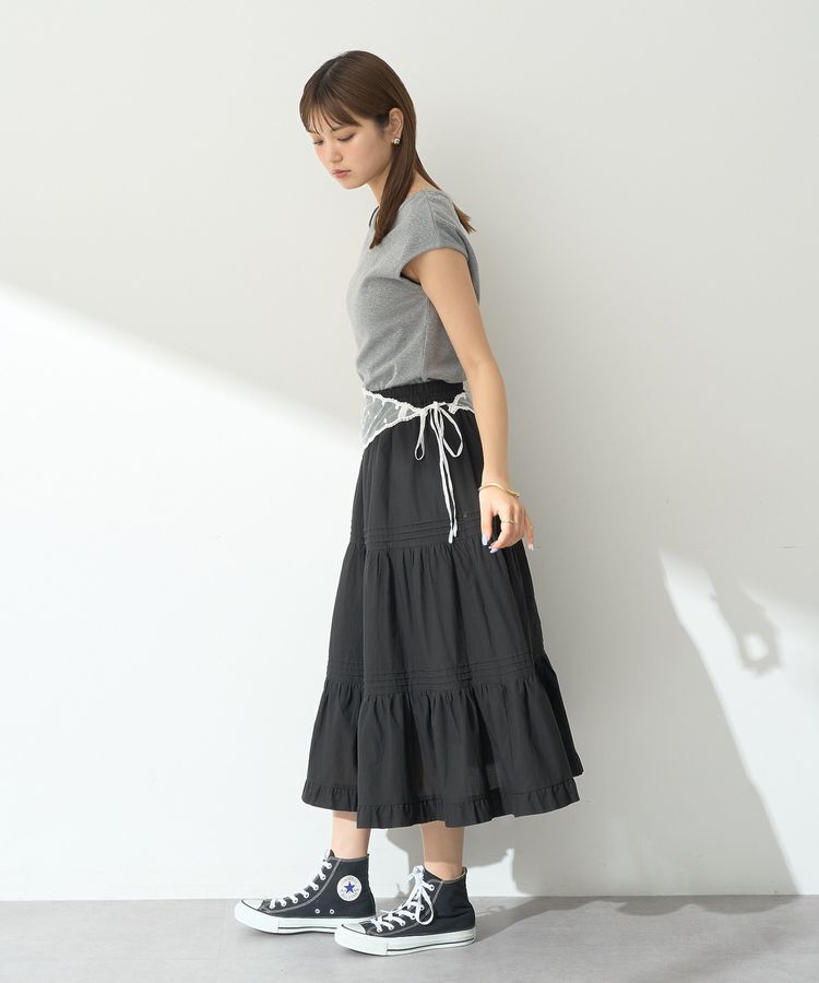 earth music&ecology「カットデザインフレンチスリーブプルオーバー」|Tシャツ・カットソー|