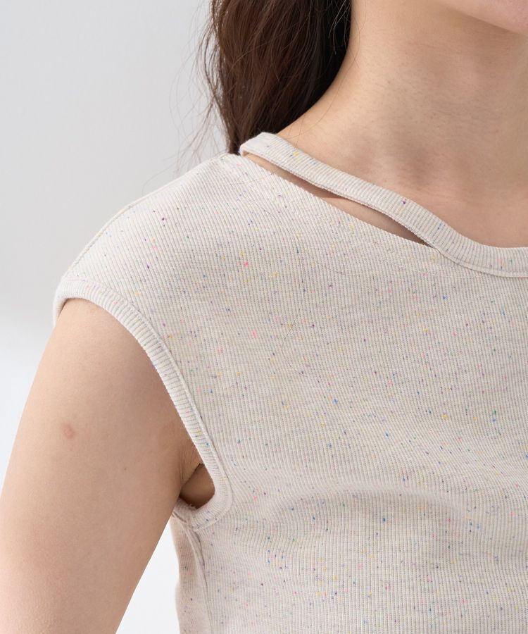 earth music&ecology「カットデザインフレンチスリーブプルオーバー」|Tシャツ・カットソー|