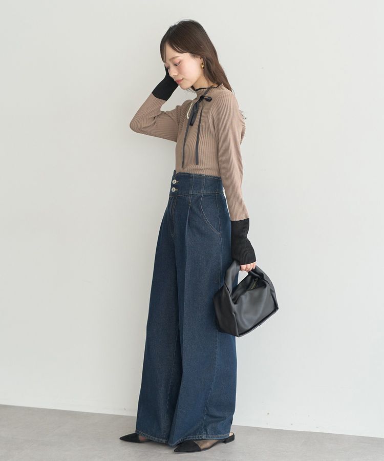 earth music&ecology「ハイネックリブニットプルオーバー」|ニット・セーター|