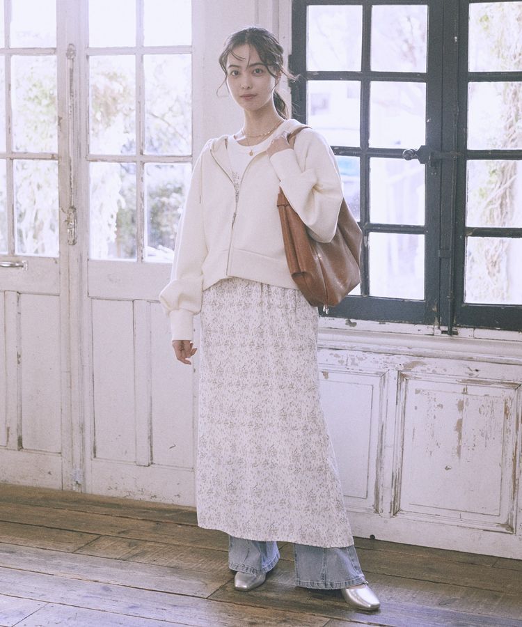 earth music&ecology「切り替えフレアデニムパンツ」|デニム|