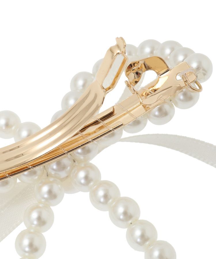 Maison de FLEUR「パールサテンリボンバレッタ」|その他|