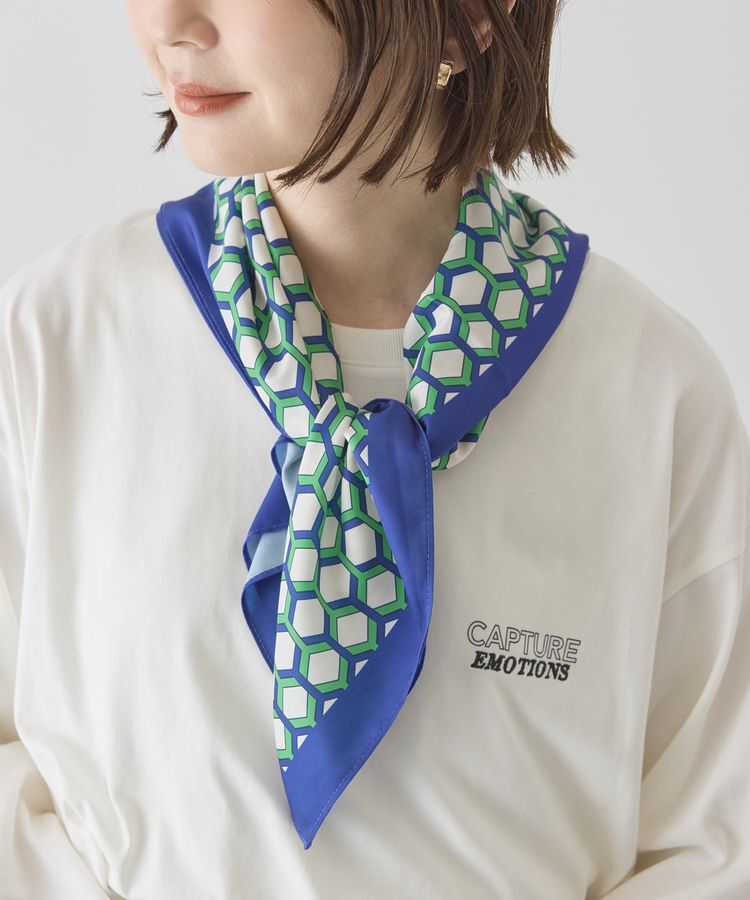AMERICAN HOLIC「亀甲柄スカーフ」|バンダナ・スカーフ|Blue