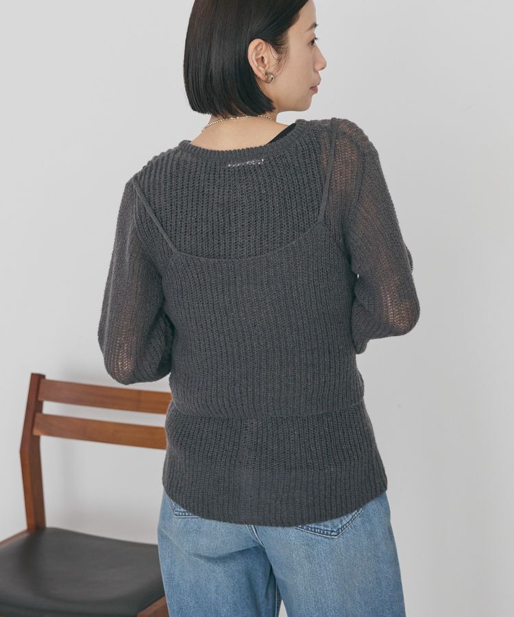 AMERICAN HOLIC「甘編みキャミカーディガンセット」|カーディガン|