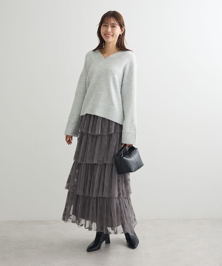 Green Parks「・ELENCARE DUE フロッキーptチュールスカート」|スカート|