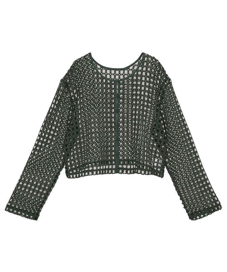 Green Parks「・SUGAR SPOON 2wayフラワーメッシュカーデ」|カーディガン|