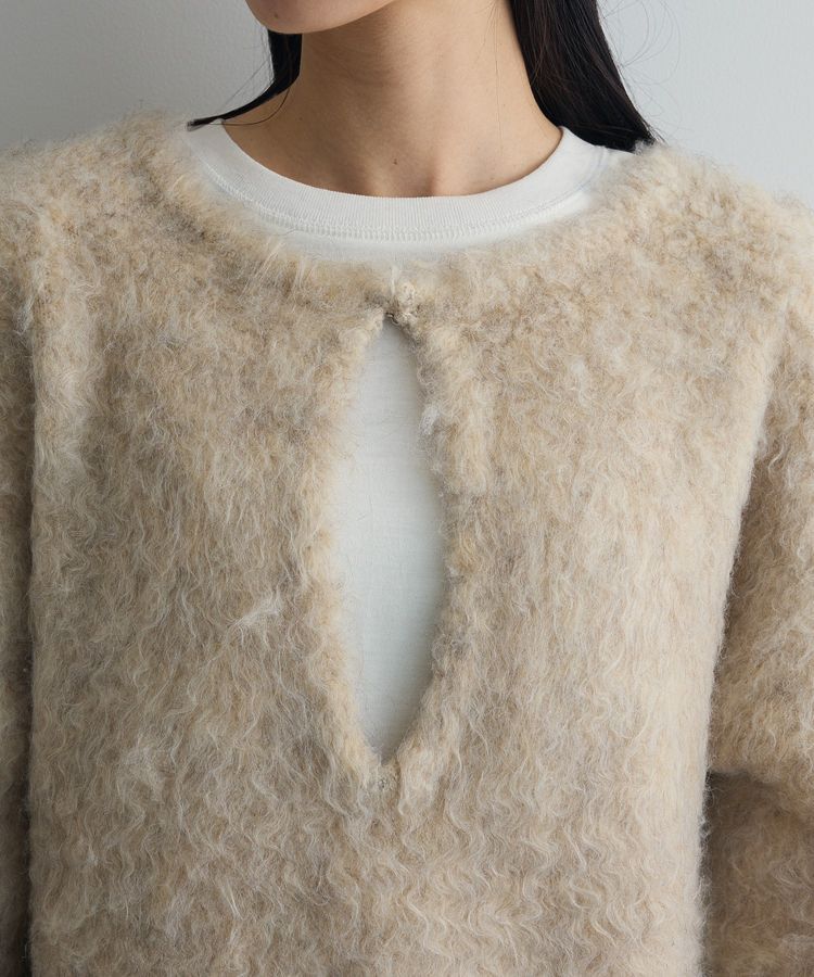 AnriettMusee「前後2wayキーネックシャギーニット」|ニット・セーター|